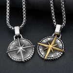 Vintage Viking Compass Pendant Necklace for Men-0-BOLD InStyle