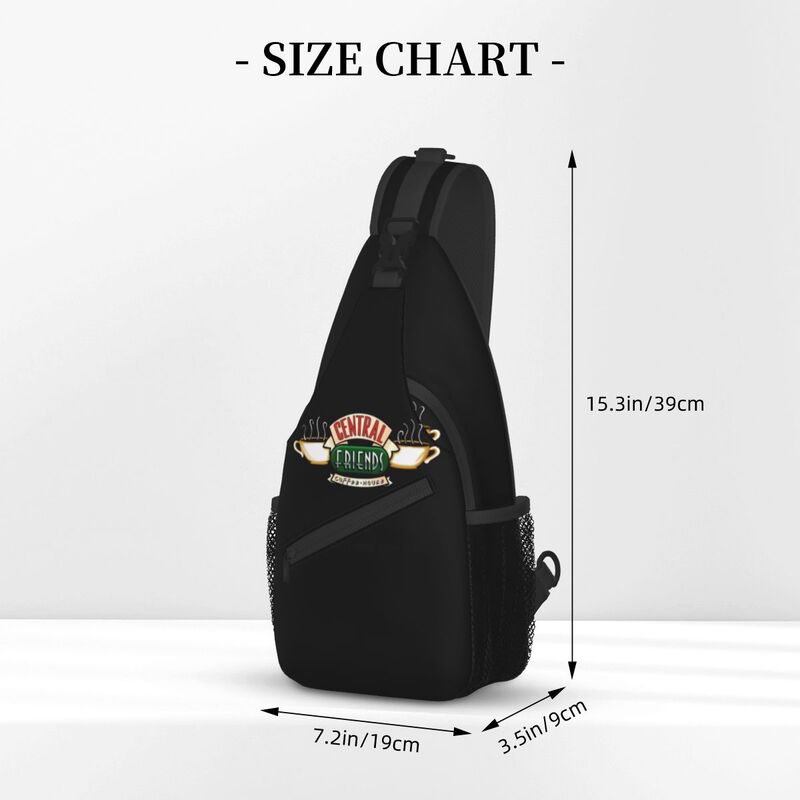 Central Perk Friends Sling Chest Bag Customized Classic TV Show Crossbody Shoulder Backpack for Men Traveling Daypack-BOLD InStyle