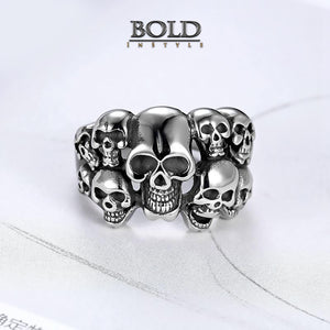 Skull Fiesta Stainless Steel Ring-BOLD InStyle