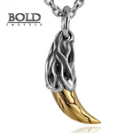 Sterling Silver Wolf Tooth Pendant Necklace-BOLD InStyle
