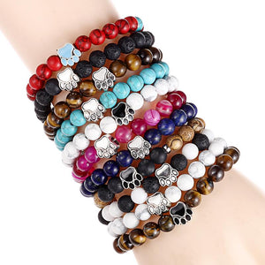 Natural Stone Beads Paw Bracelets-BOLD InStyle