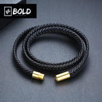 Leather Wrap Easy-Hook Men's Bracelet-BOLD InStyle