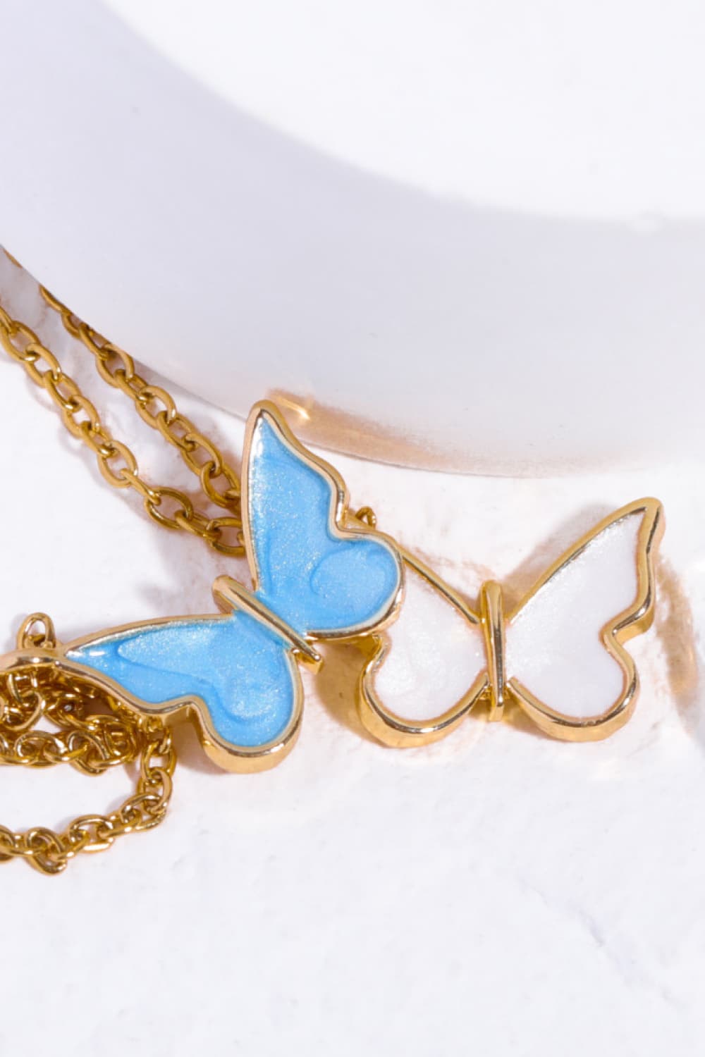 Butterfly Pendant Copper 14K Gold-Plated Necklace-BOLD InStyle