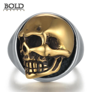 GolDie Skull Sterling Silver Ring-BOLD InStyle