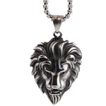 Lion Head Stainless Steel Pendant Necklace-BOLD InStyle