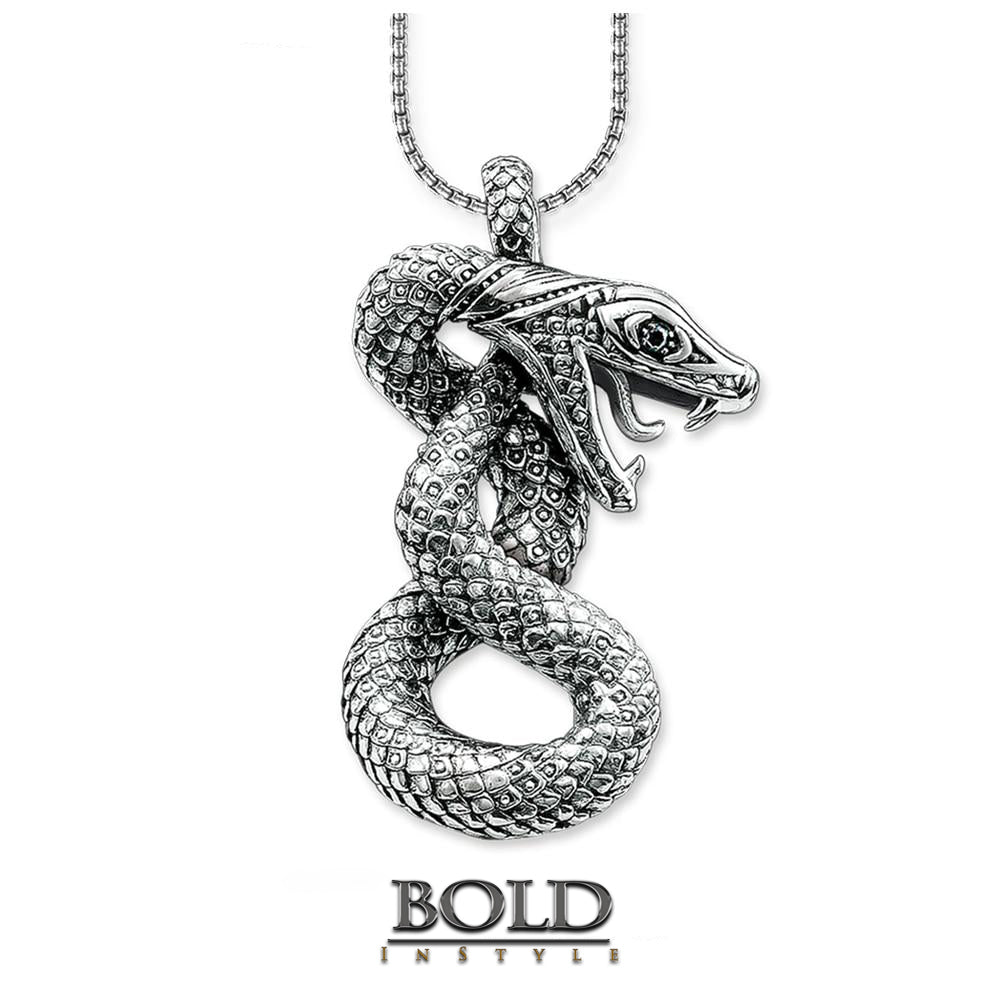 Silver Snake Link Necklace-BOLD InStyle
