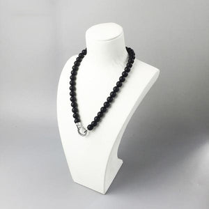 Obsidian Beads Necklace-BOLD InStyle