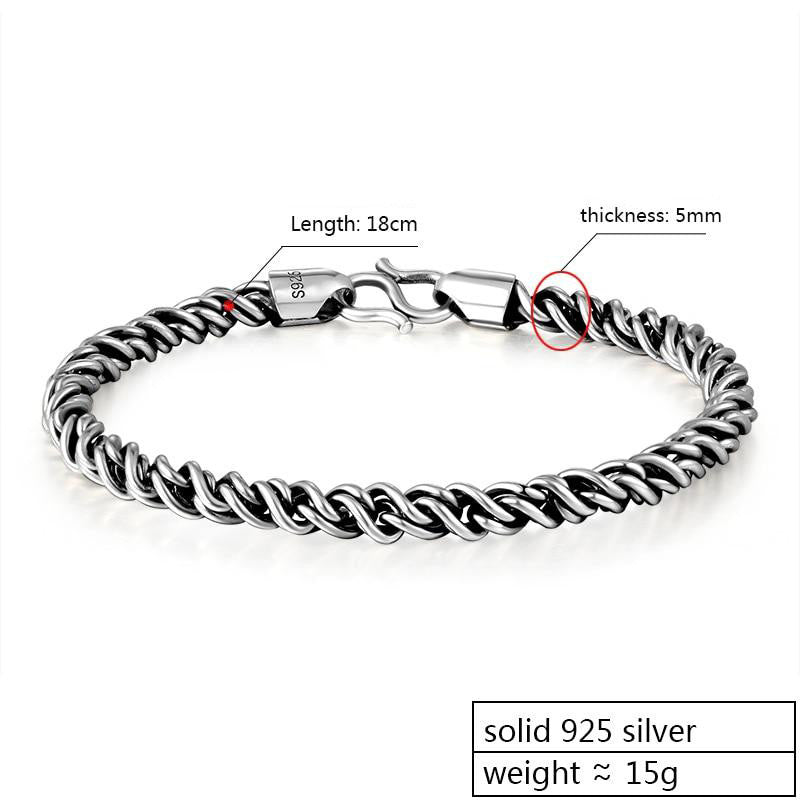 Sterling Silver Rope Bracelet For Men-BOLD InStyle