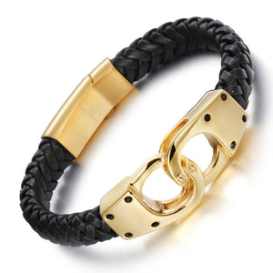 Handcuff & Skulls Leather Bracelets-BOLD InStyle