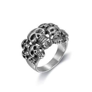 Skull Fiesta Stainless Steel Ring-BOLD InStyle