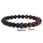 Natural Red Stone Beads Crown Bracelet-BOLD InStyle