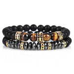 2pcs\set Tiger Eye Beads Bracelet-BOLD InStyle