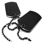 Black Army 2 pcs Tag Necklace-BOLD InStyle