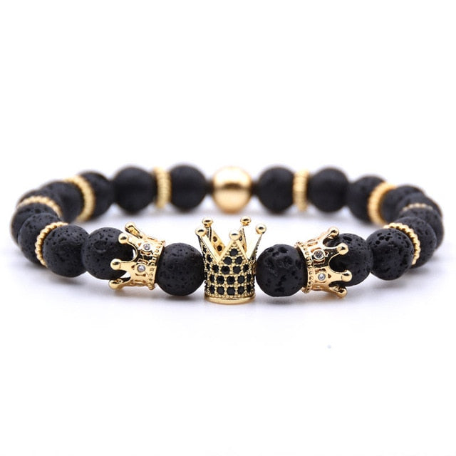 Natural Stone Beads Bracelets - The Golden Crown Collection-BOLD InStyle