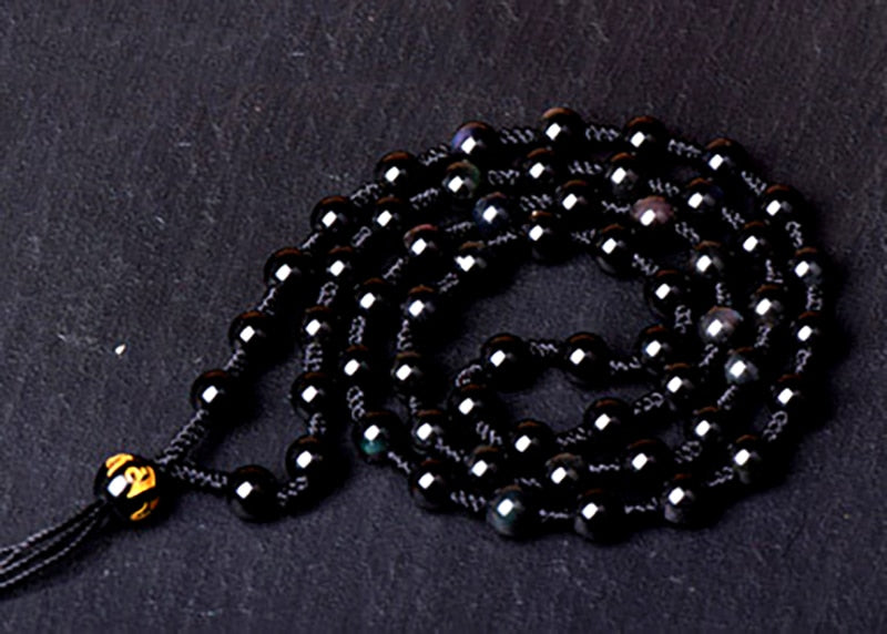 Natural Obsidian Buddha Amulet Necklace-BOLD InStyle