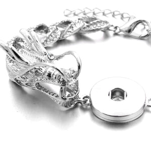 Dragon Crystal Snap Button Bracelet-BOLD InStyle