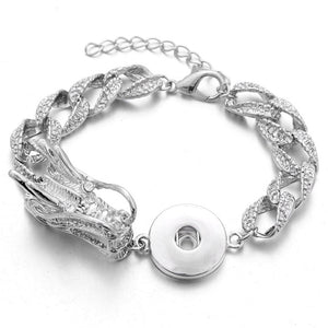 Dragon Crystal Snap Button Bracelet-BOLD InStyle