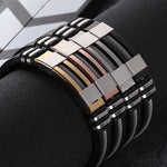 Wristband Style Stainless Steel Bracelets for Men-BOLD InStyle