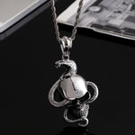 Skull & Snake Stainless Steel Pendant Necklace-BOLD InStyle