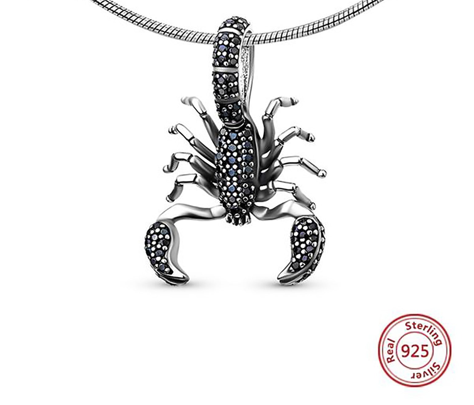 Black Scorpion Sterling Silver Pendant-BOLD InStyle