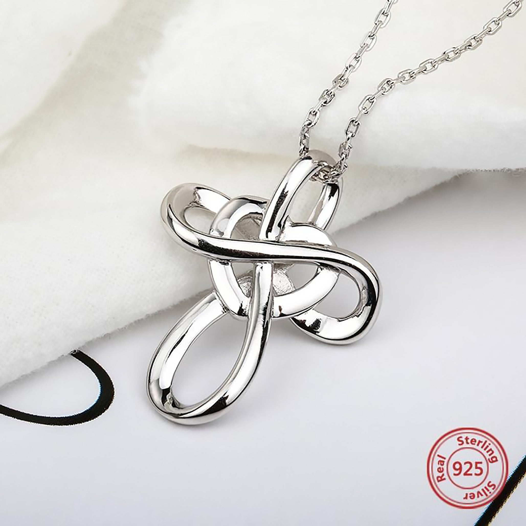 Sterling Silver Infinity Love Necklace-BOLD InStyle