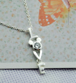925 Sterling Silver LOVE Pendant Necklace-BOLD InStyle
