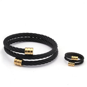 Braided Vintage Stainless Steel Wrap Bracelet for Women-BOLD InStyle