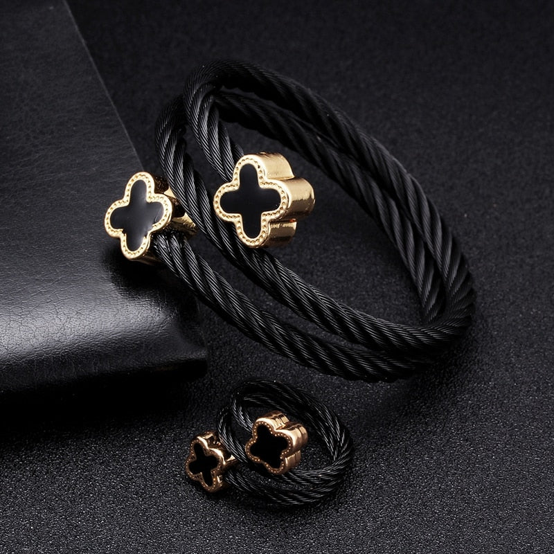 Braided Vintage Stainless Steel Wrap Bracelet for Women-BOLD InStyle